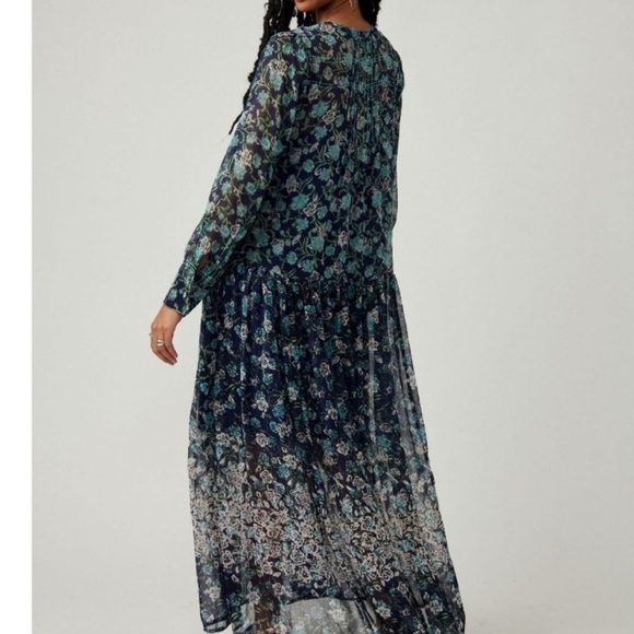 #87. NWOT FREE PEOPLE See It Through Dress / Twilight Combo l - Picture 6 of 9
